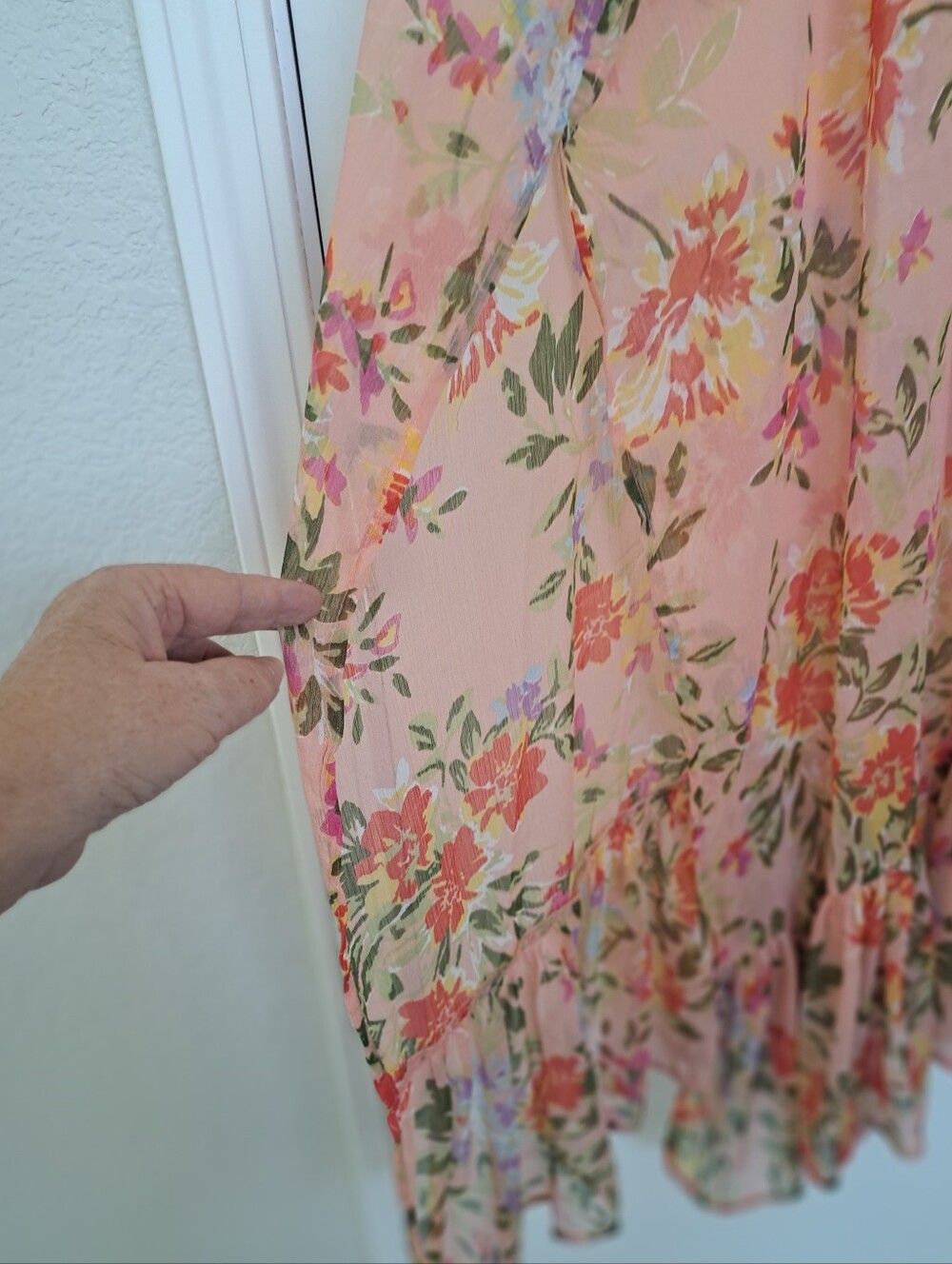LC Lauren Conrad Garden Floral Sheer Kimono Duster - Picture 3 of 4